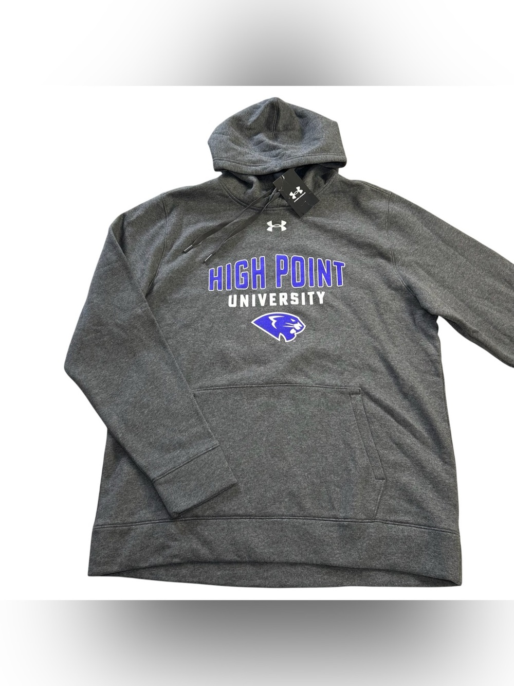 NWT Under Armour High Point University Panthers Men’s Gray Hoodie Pullover sz XL